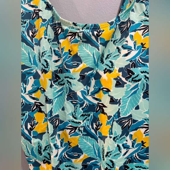 LL Bean Leafy One Piece Swimsuit Bathing Suit Size 18 UPF 50+ UV Protection - Picture 7 of 8